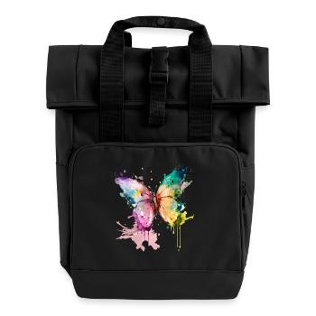 flatterne Träume - Rolltop Rucksack mit zwei Griffen - Schwarz - Vorne