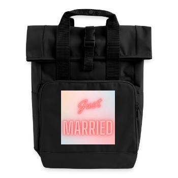 GERADE VERHEIRATET, LANG LEBE DIE MARIE,EVJF,VALENTINSTAG - Rolltop Rucksack mit zwei Griffen - Schwarz - Vorne