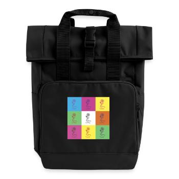 Conception du microphone - Sac à dos Roll Top à deux anses - noir - Devant