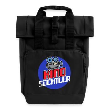 Movies Kamera Streaming Theater Statement Kino - Rolltop Rucksack mit zwei Griffen - Schwarz - Vorne