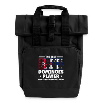 Domino Design - Rolltop Rucksack mit zwei Griffen - Schwarz - Vorne