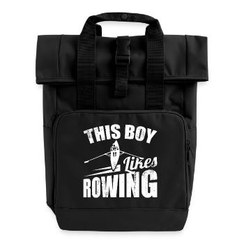 Ruderjunge - Rolltop Rucksack mit zwei Griffen - Schwarz - Vorne