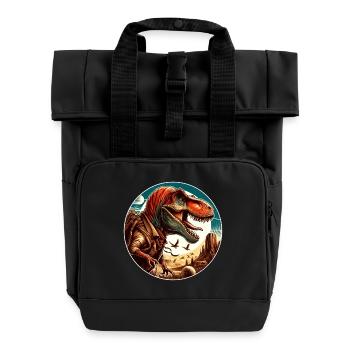 Dinosaure - Sac à dos Roll Top à deux anses - noir - Devant