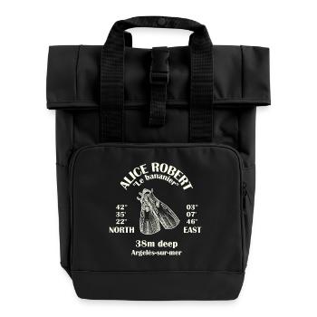 Ich kann nicht, ich bin auf dem Wrack der Alice-Ro getaucht - Rolltop Rucksack mit zwei Griffen - Schwarz - Vorne