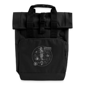 Carte murale Vintage des Maldives - Sac à dos Roll Top à deux anses - noir - Devant