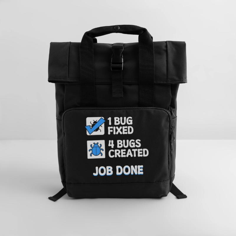 Correction de bugs Bugs de développeur Déclaration de code Informatique Sac à dos Roll Top à deux anses