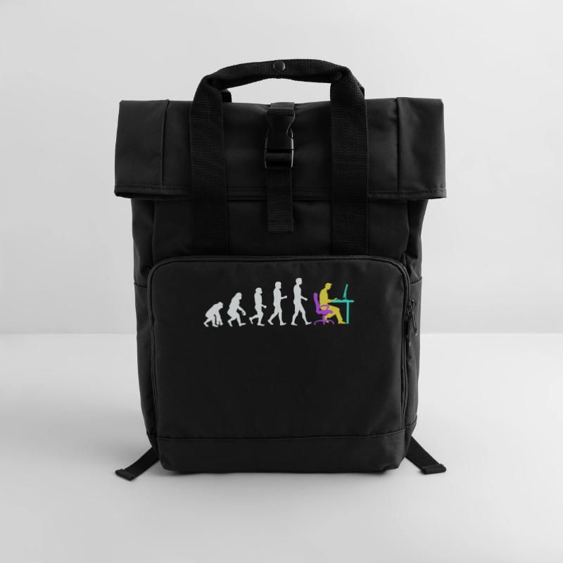 Developer Evolution Computerfreak Open Source Rolltop Rucksack mit zwei Griffen