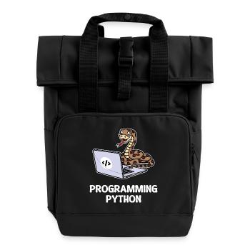 Skripting Programmierer Computer Debug Developer - Rolltop Rucksack mit zwei Griffen - Schwarz - Vorne