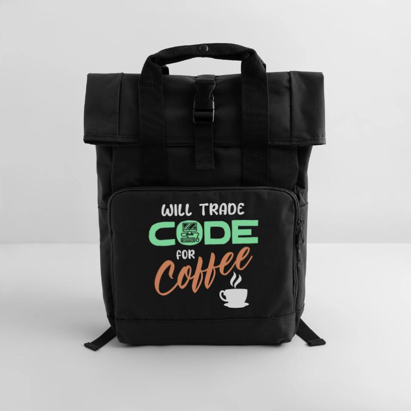 Programmeur, Développeur, Instruction de code, Ordinateur Sac à dos Roll Top à deux anses
