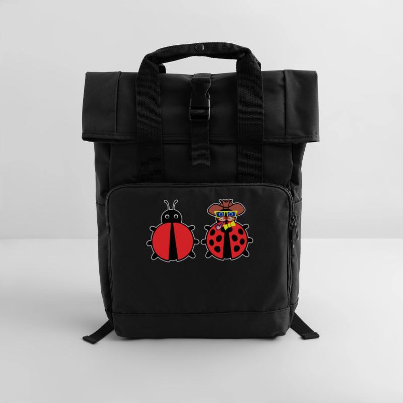 Bugs Bugfixing Debug Developer Computerfreak Rolltop Rucksack mit zwei Griffen