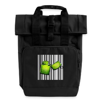 SPOT - RETRO - Roll Top Backpack with Two Handles - black - Front