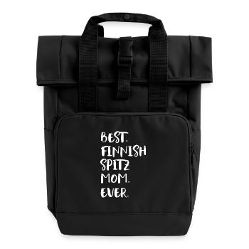 Finnish Spitz - Rolltop Rucksack mit zwei Griffen - Schwarz - Vorne