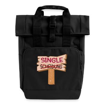 BEZIEHUNG SINGLE SCHEIDUNG - Rolltop Rucksack mit zwei Griffen - Schwarz - Vorne