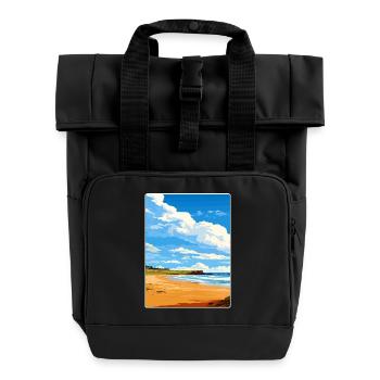 Constantine Bay Cornwall England Reiseposter WPA - Rolltop Rucksack mit zwei Griffen - Schwarz - Vorne