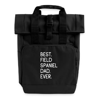 Field Spaniel - Roll Top Backpack with Two Handles - black - Front