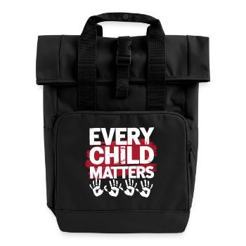 Chaque enfant compte Journée mondiale de l’enfance - Sac à dos Roll Top à deux anses - noir - Devant