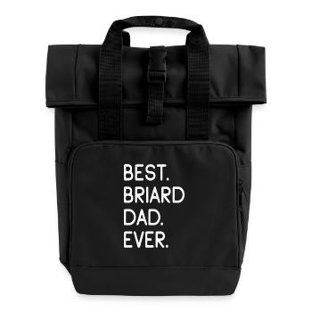 Meilleur père Briard de tous les temps - Sac à dos Roll Top à deux anses - noir - Devant