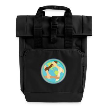 Unité mondiale et entraide - Sac à dos Roll Top à deux anses - noir - Devant