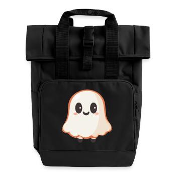 Fantôme mignon - Sac à dos Roll Top à deux anses - noir - Devant