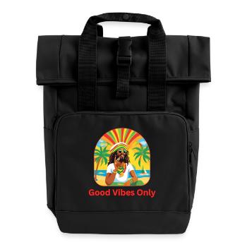 – Rasta-Man Jamaica Summer Sun - Sac à dos Roll Top à deux anses - noir - Devant