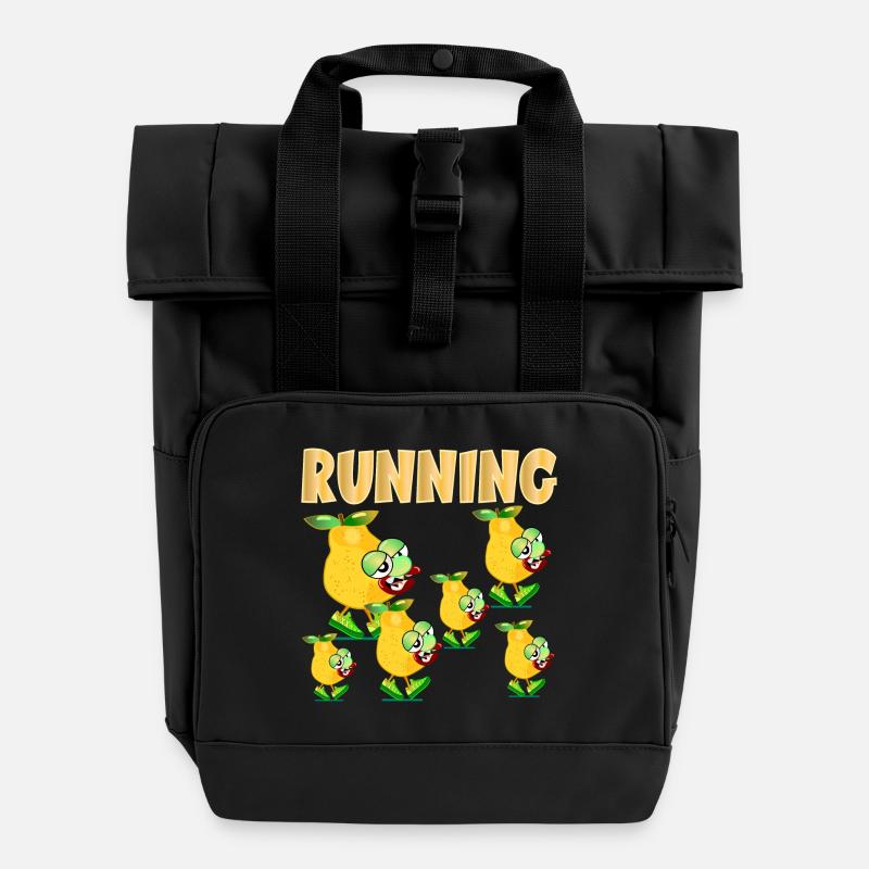 ATHLÈTE DE GROUPE DE COURSE DRÔLE D’ÉQUIPE - Sac à dos Roll Top à deux anses - noir