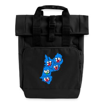 Region Aquitanien - Rolltop Rucksack mit zwei Griffen - Schwarz - Vorne