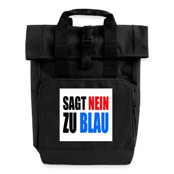dit non au bleu - Sac à dos Roll Top à deux anses - noir - Devant