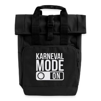 Karneval Mode On Fasching Fasnet - Rolltop Rucksack mit zwei Griffen - Schwarz - Vorne