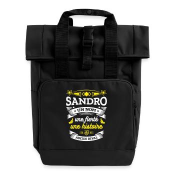SANDRO UN NOM UNE FIERTÉ AUCUN RIVAL - Sac à dos Roll Top à deux anses - noir - Devant