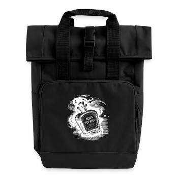 Aqua Tofana - Roll Top Backpack with Two Handles - black - Front