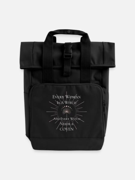 Witch - Rolltop Rucksack mit zwei Griffen - Schwarz