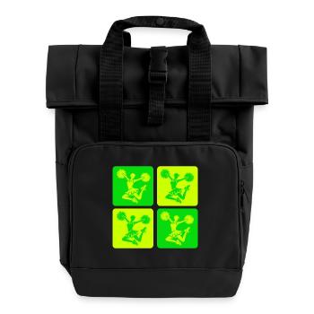 Conception de pom-pom girl - Sac à dos Roll Top à deux anses - noir - Devant
