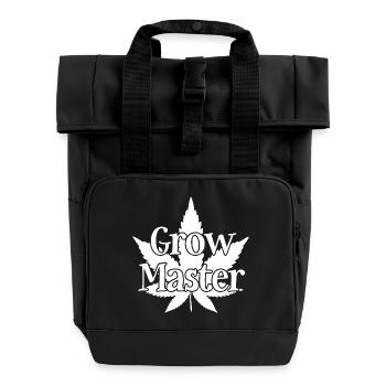 Grow Master - Cannabis - Marijuana - Marihuana - Rolltop Rucksack mit zwei Griffen - Schwarz - Vorne