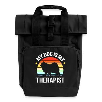 Chien de thérapie - Sac à dos Roll Top à deux anses - noir - Devant