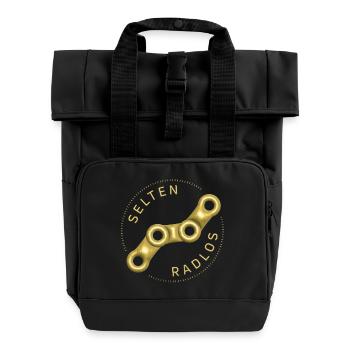 Rare chemise de vélo sans roues Cyclisme 3D Or - Sac à dos Roll Top à deux anses - noir - Devant