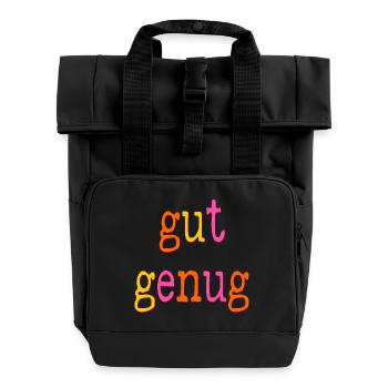 SELBSTWERT ÜBUNG GUT GENUG SEIN - Rolltop Rucksack mit zwei Griffen - Schwarz - Vorne