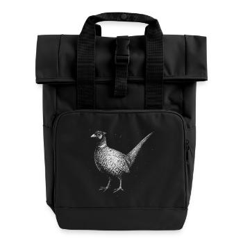 Ein Fasan - Rolltop Rucksack mit zwei Griffen - Schwarz - Vorne