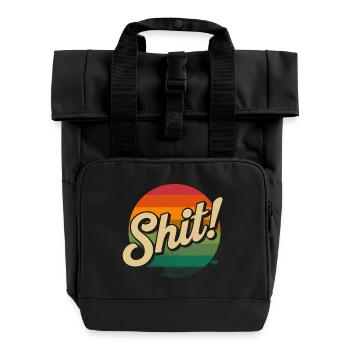 Shit! Shirt - Rolltop Rucksack mit zwei Griffen - Schwarz - Vorne