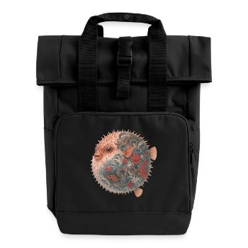 Yakuza Pufferfish – Calme sous pression - Sac à dos Roll Top à deux anses - noir - Devant