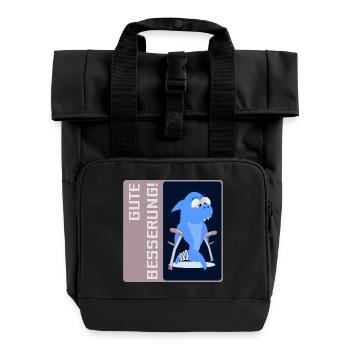FUß BEIN GUTE BESSERUNG - Rolltop Rucksack mit zwei Griffen - Schwarz - Vorne