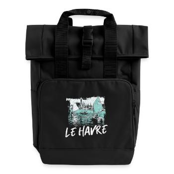 Le Havre Port et Voiles Écume - Sac à dos Roll Top à deux anses - noir - Devant