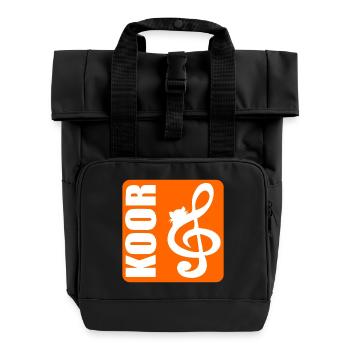 CHOIR Domestic cats - Roll Top Backpack with Two Handles - black - Front