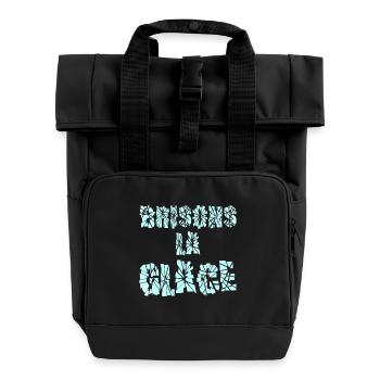 LASS UNS DAS EIS BRECHEN! - Rolltop Rucksack mit zwei Griffen - Schwarz - Vorne