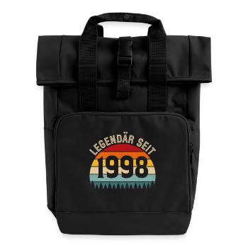Légendaire depuis 1998 – Né en 1998 - Sac à dos Roll Top à deux anses - noir - Devant