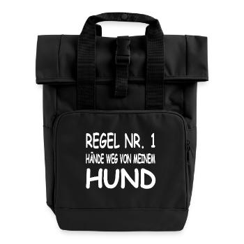 canine - Sac à dos Roll Top à deux anses - noir - Devant