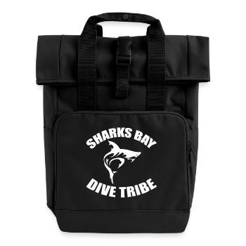 SHARKS BAY DIVE TRIBE - Roll Top Backpack with Two Handles - black - Front