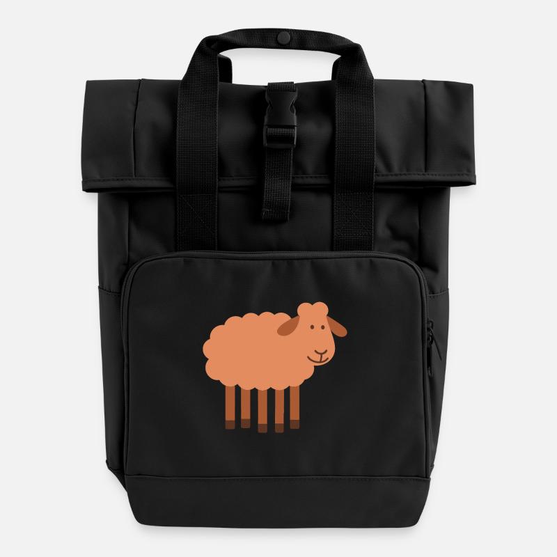 Mouton à 5 pattes perle rare - Sac à dos Roll Top à deux anses - noir