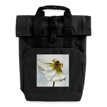 White Poppy - Rolltop Rucksack mit zwei Griffen - Schwarz - Vorne
