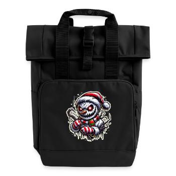 Killer Snowman – Icy Revenge - Roll Top Backpack with Two Handles - black - Front