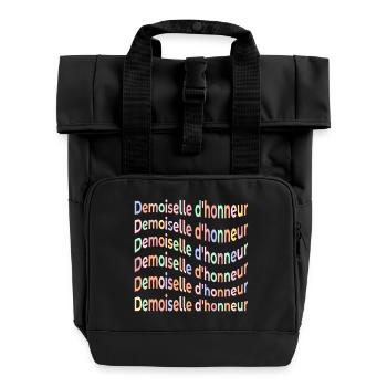 Brautjungfer Freunde Braut - Rolltop Rucksack mit zwei Griffen - Schwarz - Vorne